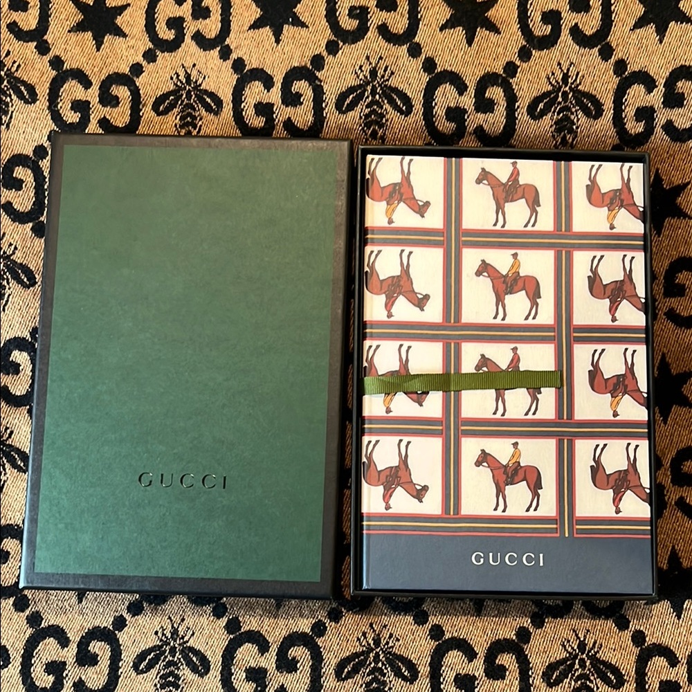 Gucci Green and Multicolor Equestrian stationary set
